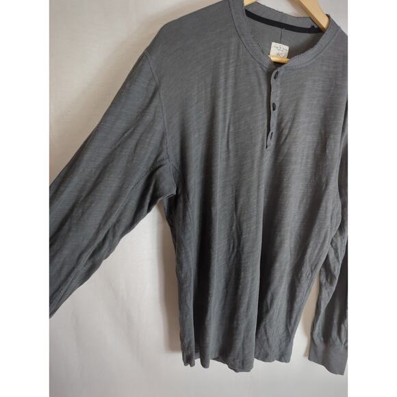 Rag & Bone Classic Henley Long Sleeve Shirt Men's XL Gray - Picture 5 of 12